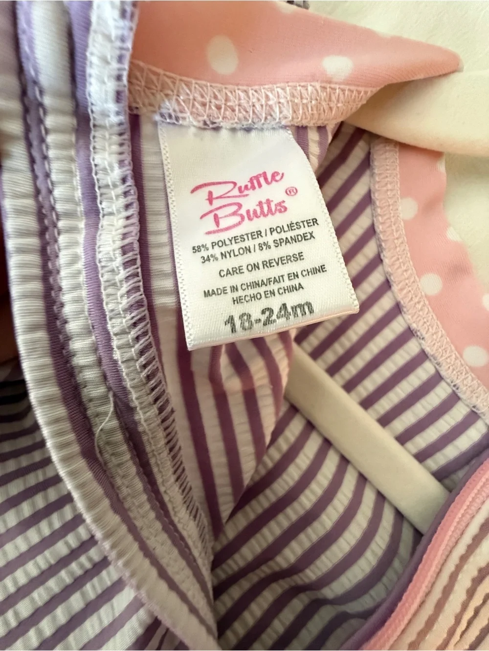 Ruffle Butts Striped Long-Sleeve Baby One-Piece - 18-24 months